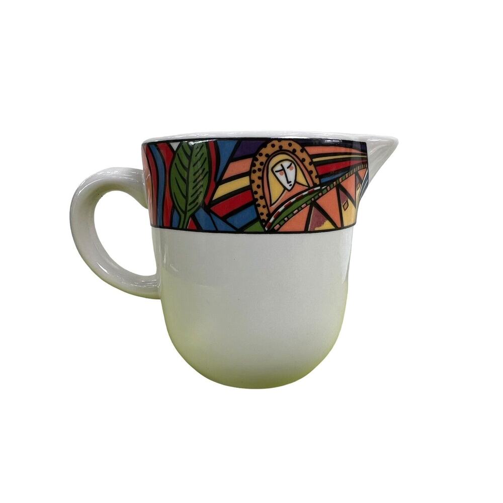 Vtg Avant Garde Vitromaster Metropolitan Creamer Pitcher 4" 1991 White Stoneware